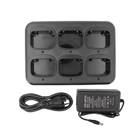 Afadorable MD390 Six-Way Multi Unit Charger Fit for TYT MD-390 MD-UV390 RT47 RT50 RT8 RT81 RT82 RT83 RT87 Two Way Radio