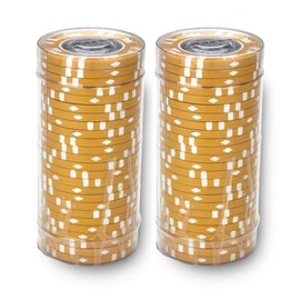 Brybelly Coin Inlay Poker Chip 15-Gram Heavyweight Clay Composite – Pack of 50 ($500 Orange)