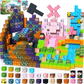 GraceDuck Magnetic Blocks - 200 PCS Build Dark Adventure Forest Castle - Magnetic Toys for Montessori Toddler Christmas Birthday Gifts STEM Sensory Toys for 3 4 5 6 7 8 9 10 Year Old Boys & Girls