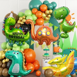 SZSMW Pack of 6 Dinosaur Balloons, Dinosaur Balloons, Suitable for Dinosaur Theme Parties, Birthday Parties, Pool Games, Jurassic World Themed Parties, Room Decoration