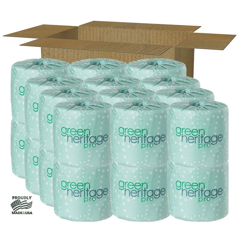 Green Heritage, 2-Ply Toilet Paper, 500 Sheets per Roll, 24