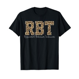 Leopard RBT Registered Behavior Technician ABA Therapist T-Shirt