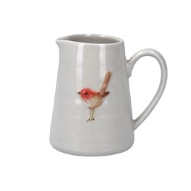 Gisela Graham Ceramic Robin Design Christmas Jug