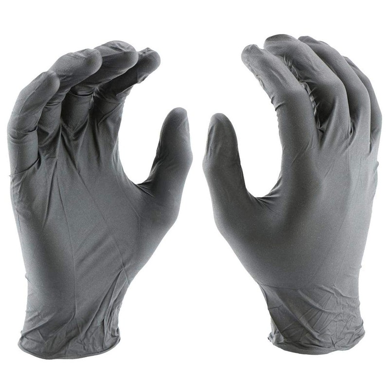 100 Large Black Nitrile Disposable Gloves Powder Free, Food, Care,