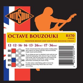 Rotosound RS70 Phosphor Bronze Loop End 8 String Bouzouki Set