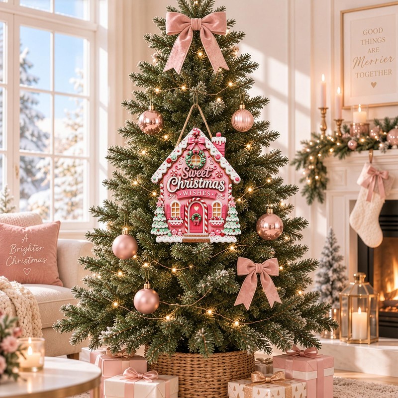 Christmas Door Hanging Sign,Wooden Christmas Door Sign,Christmas Decoration