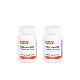 Rugby Nephro-Vite Vitamin B and C Complex Tablets - Dietary Supplement - 100 Count (2 Pack)