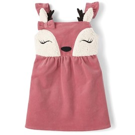 Gymboree,and Toddler Embroidered Sleeveless Skirtall Jumpers,Flora Deer,5T