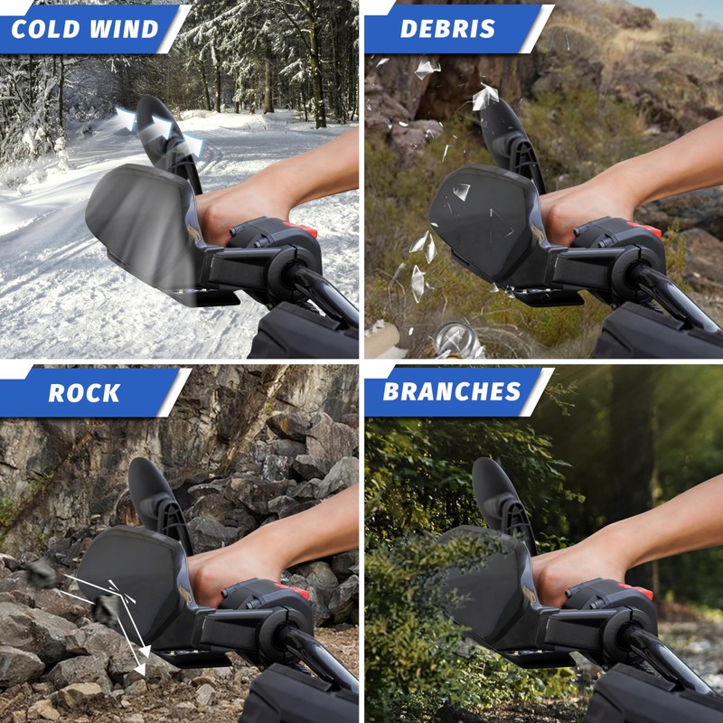 LDETXY Wind Deflectors for Can Am Ryker, Black Plastic Handguards