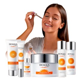 Bioaqua set despigmentante: vitamina C + extracto de naranja, ilumina y uniforma