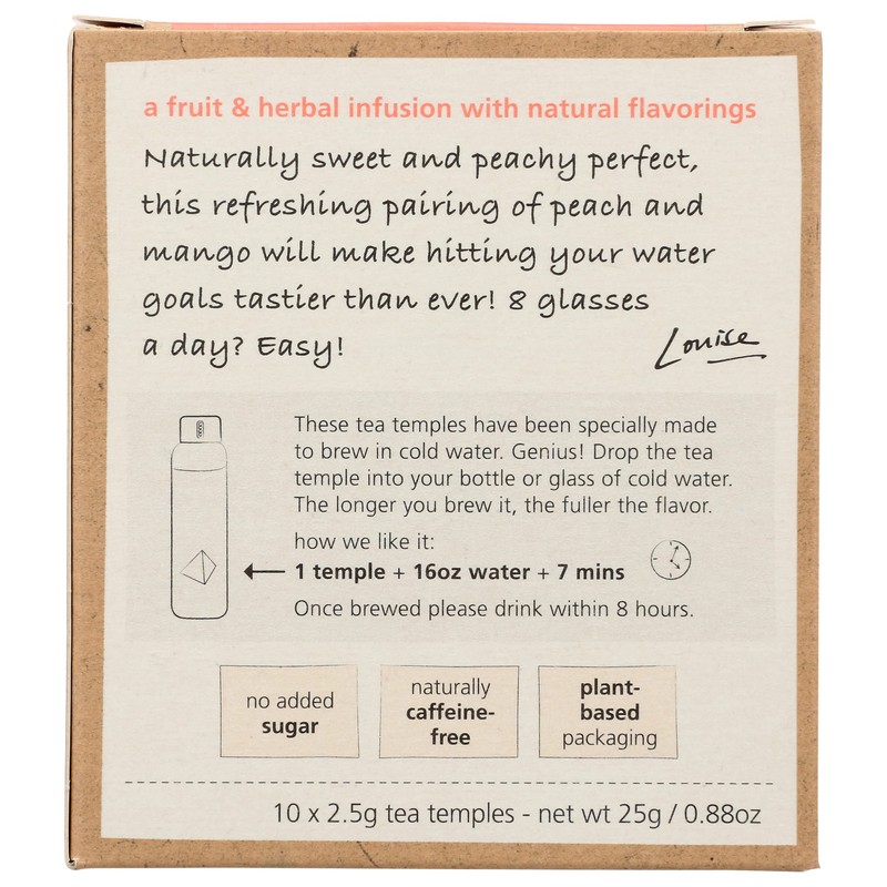 TEAPIGS Peach & Mango Cold Brew Tea, 10 CT
