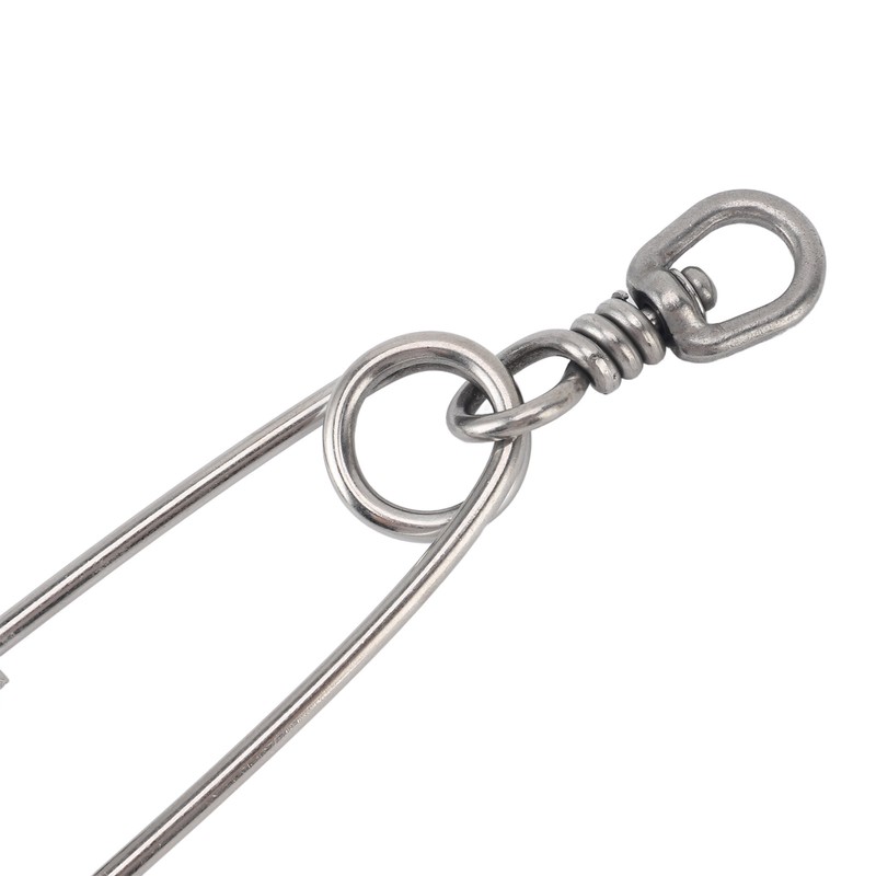 10 Set 3.8 X 150mm Fishing Snap Swivel 304 Stainless