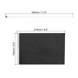 sourcing map Black Flag Stick Hand Held Small Mini DIY Flag Banner 8.2 Inch x 5.5 Inch Rectangle for Festival Events Party Decoration Pack of 25