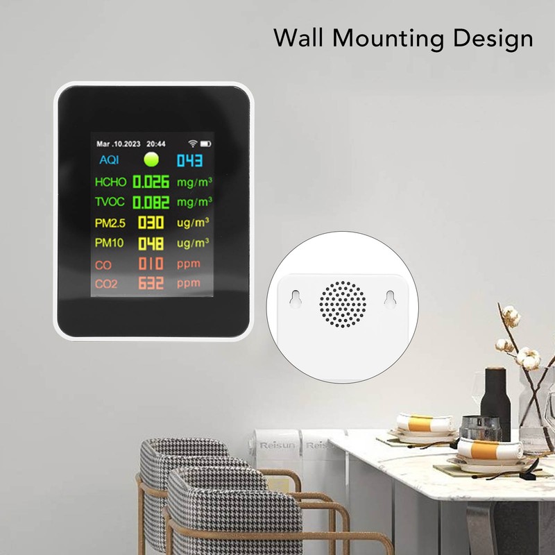 9 in 1 Air Quality Monitor WiFi Air Detector Color