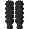 Gildan Adult Ultra Cotton T-Shirt, Style G2000, Multipack, Black (10-Pack),