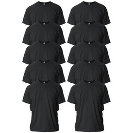 Gildan Adult Ultra Cotton T-Shirt, Style G2000, Multipack, Black (10-Pack), 3X-Large