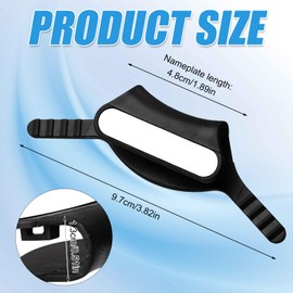 4pcs Stethoscope Identification Tags, Premium Plastic Stethoscope Name Label Stethoscope Accessories ID Charms Perfect Gift for Medical Student Friends or Professors(Black)