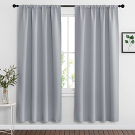 RYB HOME - Cortinas opacas para recámara, sala de estar, 72 pulgadas de largo, con aislamiento térmico, cortinas de bolsillo para barra de privacidad 