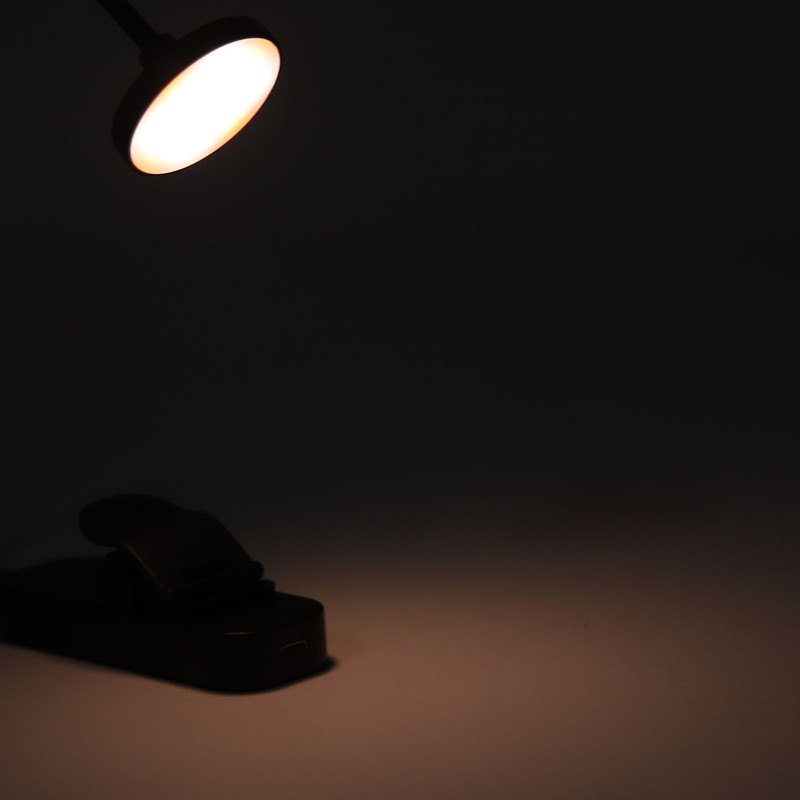 LED Book Light 3 Color Temperature Stepless Dimming USB Rechargeable