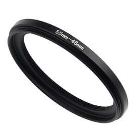 55mm to 46mm Step-Down Ring Filter Adapter,for All Brands UV ND CPL, Metal Ring Step-Down Rings Adapter Filter (55mm-46mm)