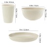 18pcs Wheat Straw Dinnerware Sets, HXYPN Unbreakable Reusable Dinnerware Set