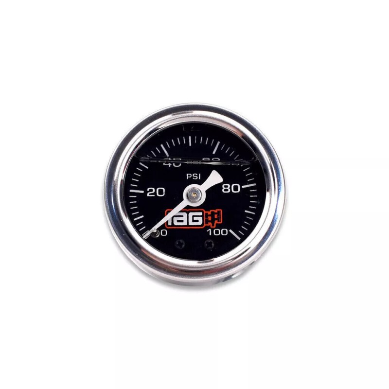 IAG Performance 0-100 PSI Liquid Filled Fuel Pressure Gauge (Black