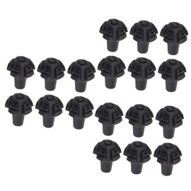 BESPORTBLE 18pcs Non- Crutch Foot Covers for Trekking Poles Black Tips for Stability and Safety Anti-Skid Accessories for Walking Canes and Hiking Sticks