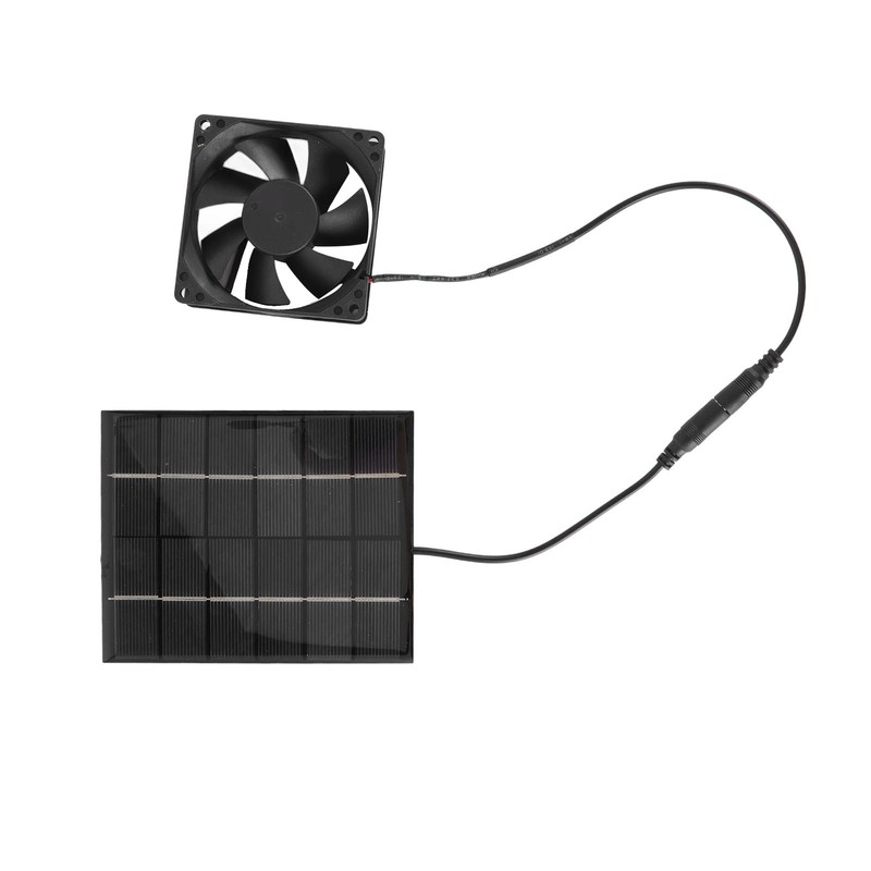 Solar Panel Fan Exhaust Air Ventilation Heat Dissipation Tool for