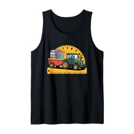 Back to School Tractor Farm Boys Tank Top