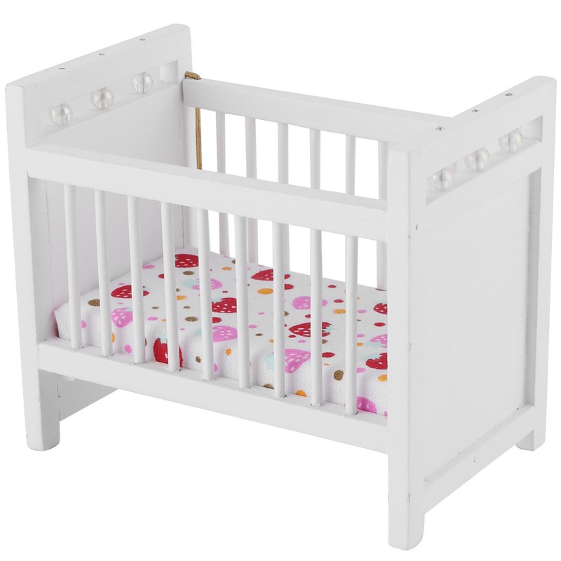 1:12 Dollhouse Mini Bed Model with Mattress Simulation Furniture Model