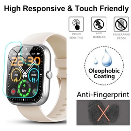 Futanwei [3 Pack] for Matast Smart Watch T60 Screen Protector QXQ T60 Screen Protector 1.91" Soft PET Film [Case Friendly] [Anti-Scratch] [Bubble Free] Designed for T60 Smartwatch Screen Protector