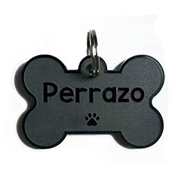 Placa de identificacion para mascotas en acrilico de 3mm y grabado a laser, forma y color a eleccion