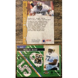 WILLIE ROAF 1993 RC LOT! Pro Set #293 Stadium Club #469 Saints HOF ROOKIE! MINT