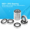 10 PCS 6901-2RS Ball Bearings, Steel and Double Rubber Sealed