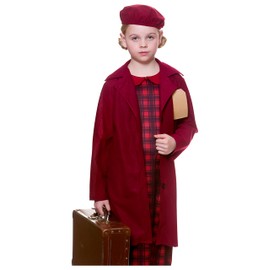 Wicked Costumes Girls WW2 Evacuee Girl Fancy Dress Costume - Large (8-10 Years)