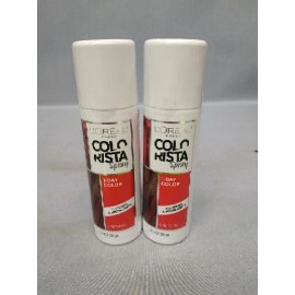 L'Oréal Lot of 2 L'Oreal Paris COLORISTA Spray 1 Day Color #RED400 2.0 Oz