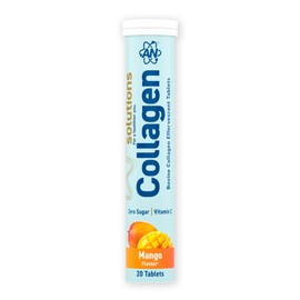 Applied Nutrition Solutions Collagen Effervescent Tablets – Collagen with Vitamin C per Serving - 20 Effervescent Tablets, Zero Sugar, Low Calorie, Supports Skin Hair and Connective Tissue - Mango