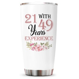 Jevuta 70th Birthday Gifts For Women, 70 year old Birthday Decorations, Birthday Gift For Turning 70, 1955 Gifts For Women, 70th Tumbler (20oz)