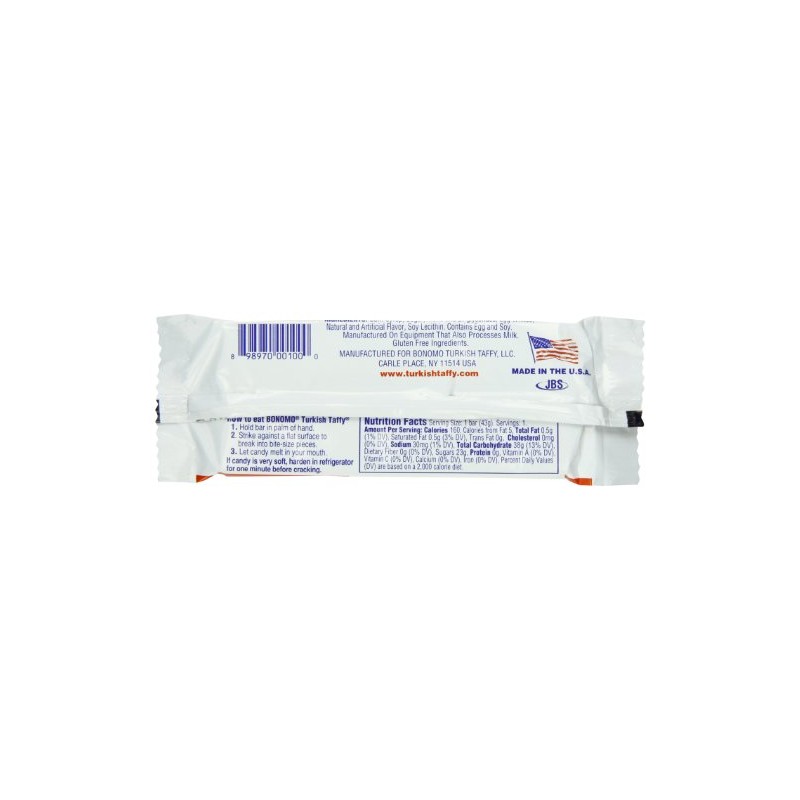 Bonomo Turkish Taffy Bar, Vanilla, 1.5 Ounce (Pack of 24)