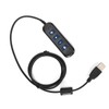 H901 USB Plug QD Cable Adaptor Adjustable Volume Call Center