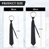 Vavious Adjustable Pre-tied Neck Tie for Women Solid Color Pull