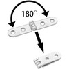 8 PCS 180 Degree Round Corner Folding Flip Hinges for