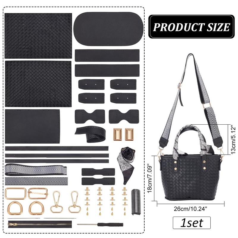 WADORN DIY PU Leather Shoulder Bag Making Kit, DIY Leather