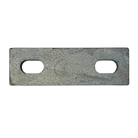 Slotted backing plate for M12 U-bolt (107-137 mm ID) Galvanised Mild Steel - Pack Size : 1