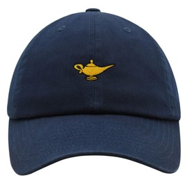 JPAK Genie Lamp Premium Dad Hat Embroidered Cotton Baseball Cap Magic Lamp Navy