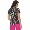 KOI Basics Leslie Women's 2-Pocket Stretch Print Top Pretty Kitty