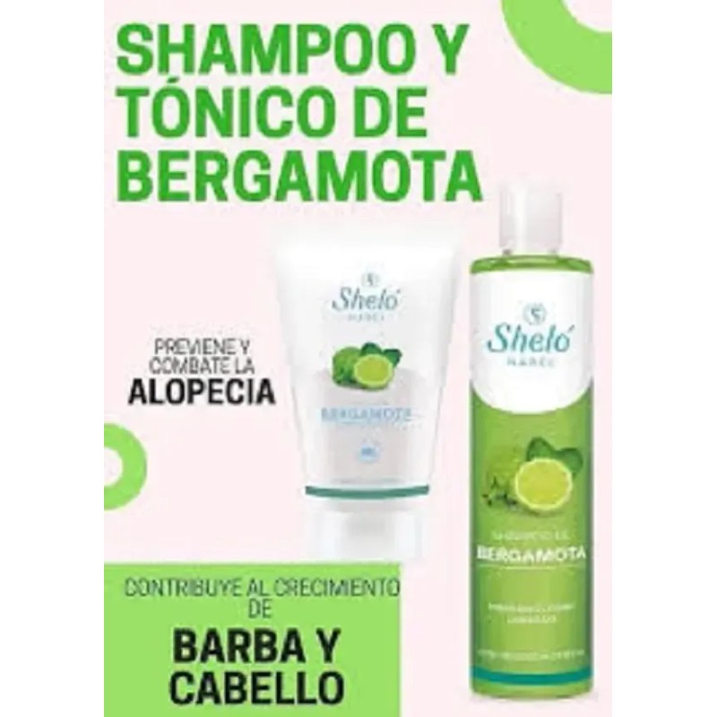 Shelo Kit Shampoo + Tonico De Bergamota, Cabello Y Barba