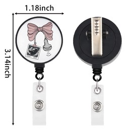 Lywjyb Birdgot Ultrasound Tech Gift Sonography Badge Reel Cardiac Neuro Gift Sonographer Appreciation Merch (Sonography Badge CA)