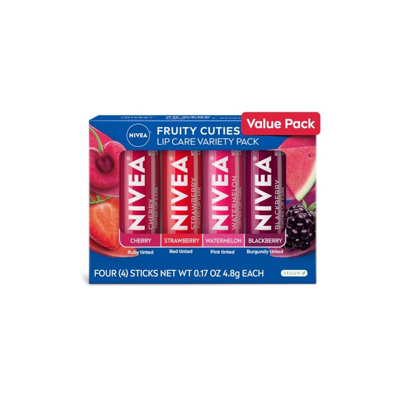 Nivea Fruit 4 piece variety pack, 0.17 Ounce