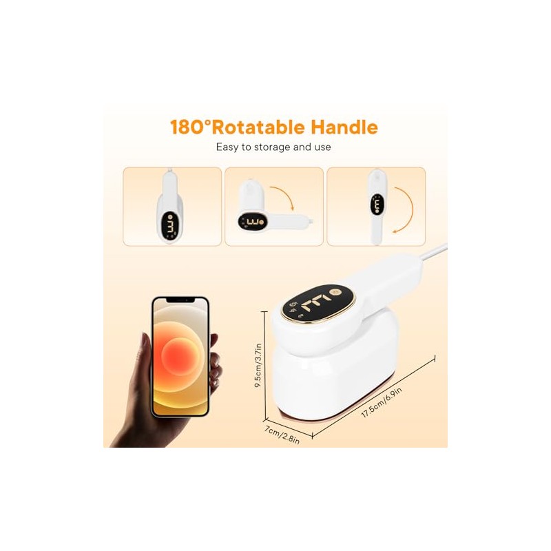 Portable Handheld Travel Steamer with LCD Display